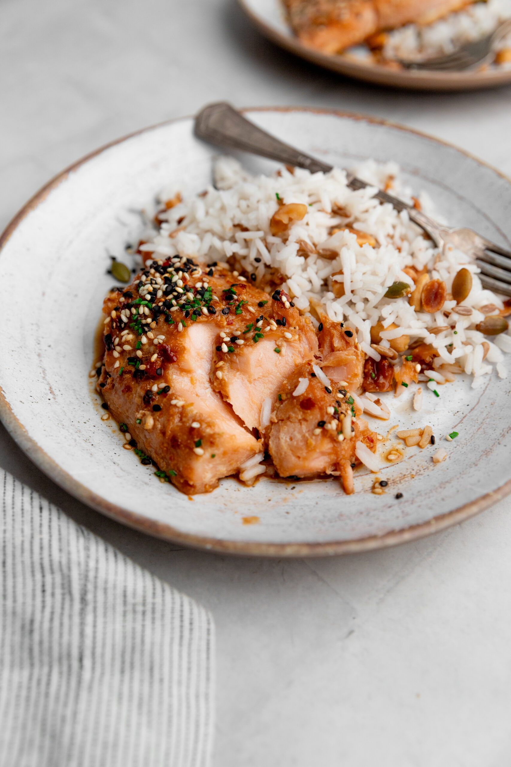 Salmon Panggang yang Dimasak Lambat