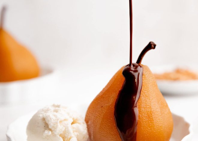 Bella Helena Pears (Pir rebus dengan saus coklat)